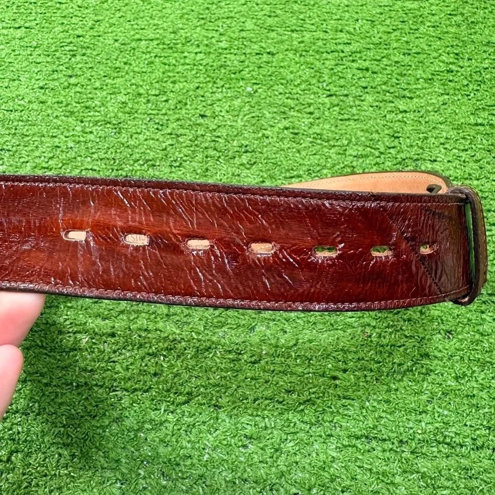 Justin Genuine Eel 230C Leather Belt‎ Men's Size 28 Western